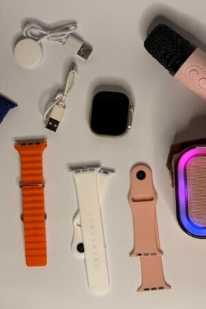 Crown K12 Watch & Speaker Set - Best Quality Speaker Set & Watch Set | Watch with Karaoke Speaker | Watch with 4 Multiple Random Color Straps