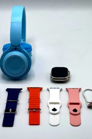 Ultra 2 Smart Watch Bundle â€“ Includes Free P47 Wireless Headphone + 7 Interchangeable Straps