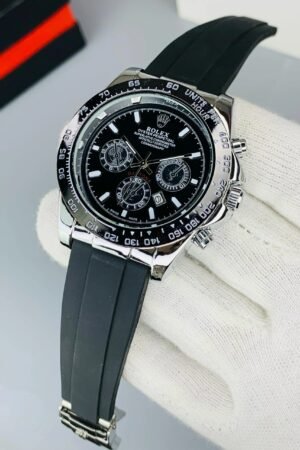 Rolex Oyster Perpetual Luxury Timepiece â€“ Timeless Stainless Steel Dial with Premium Rubber Strap Without Box