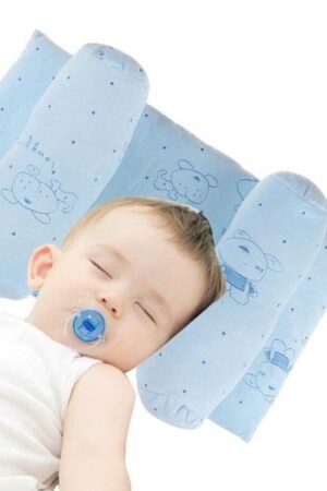 Soft Head Shaping Newborn Pillow For Flat Head Prevention, Breathable & Portable Infant Cushion – Baby Head Shaping Pillow – Adjustable Newborn Baby Head Shaping Pillow ( Random Color & Design ) – Without Box